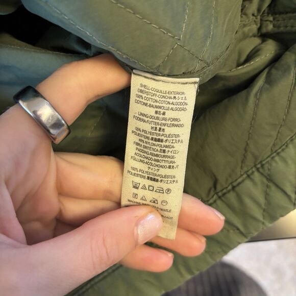 Free People Jacket Quilted Aviator Zip Up Size XS Oversized Cropped Loose Stitch - Picture 5 of 8